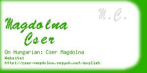 magdolna cser business card